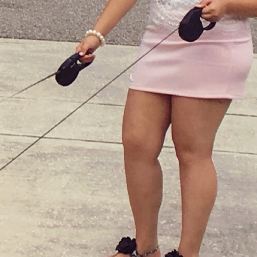 Mini pink skirt
